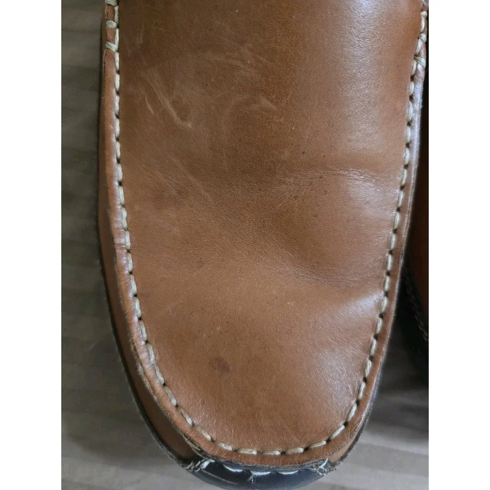 Mens Cole Haan Tucker Venetian Leather Slip-On‎ Loafer Tan Brown Shoes Size 12W